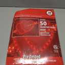 LAMPHOME 50L 19" Lighted Red Double Heart with Arrow Valentine's Day Window Silhouette Decoration