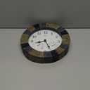 Lily's Home 10-Inch Faux-Stone Indoor or Outdoor Wall Clock with Thermometer and Hygrometer