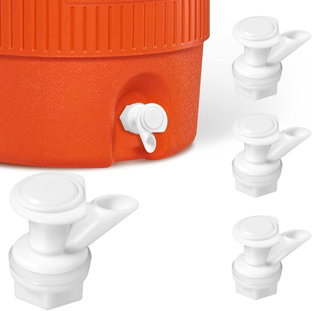 Push Button Water Spigot Replacement, Reusable Compatible with Igloo 2, 3, 5, and 10 Gallon Water Cooler, BPA-Free, Durable 5 Gallon Outdoor Bucket Spigot