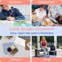 Bentgo Easyboxes 4-Compartment Snack Containers - 8-Piece Set with 4 Trays & 4 Custom-Fit Lids to Seal in Freshness - Reusable Food Storage & Meal Prep Bento BPA-Free Containers (Pastels)