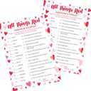 5 x DISTINCTIVS Valentines Day Trivia Game All Things Red, Classroom Party Activity for Kids, 25 Count