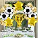2 x Soccer Birthday Party Decorations, 16 Pcs World Cup Soccer Balloons Set for Boys Kids Soccer Fans Sports Lovers Family Gatherings Theme Parties, Medium