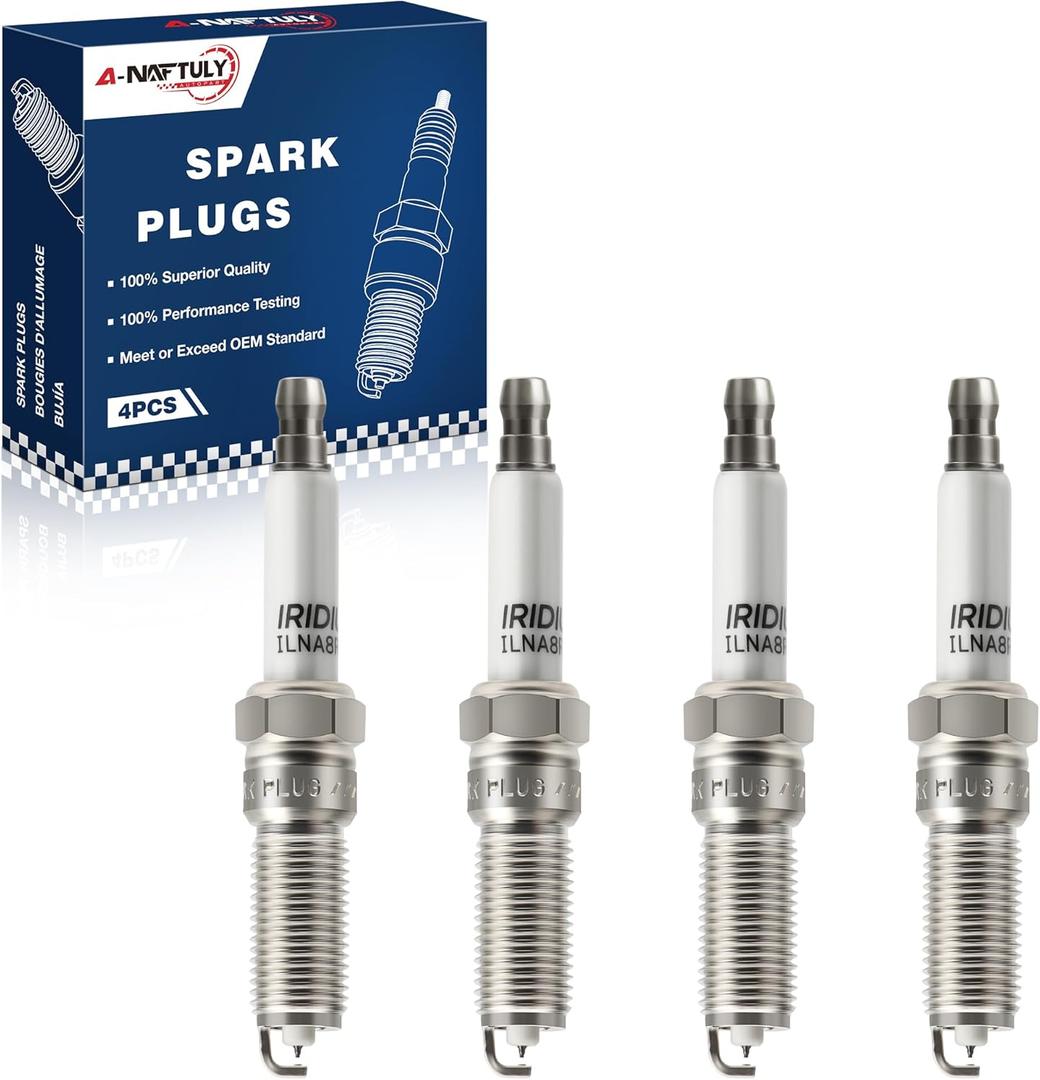 Iridium Platinum Spark Plugs 4 Pack 91970 ILNAR8B7G Compatible with Chevrolet Chevy Cruze Equinox Malibu Trax & Buick Encore Cascada & GMC Terrain 2016 2017 2018 2019 2020 L4 1.4 1.5 Bujas