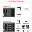 VEVOR Hard Pistol Case, Holds Multiple Pistols & Magazine, Hard Gun Case with Pre-Cut XPE Foam Lining, Waterproof Firearm Travel Case with Handle for Gun, Lenses, Camera, Gear, TSA Compliant, 6 Pistols & 31 Magazine