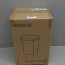 3 Pack Bathroom Small Trash Can with Lid, 2.6 Gallon Slim Garbage Bin with Pop-Up Lid, 10L Plastic Wastebasket for Bedroom, Office, Kitchen, Toilet (Black)