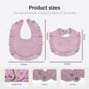 Baby Muslin Bibs,6 Pcs Drool Bandana Bibs for Baby Girl Drooling and Teething,Soft and Absorbent Cotton for Newborn