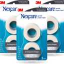 Nexcare Gentle Paper Tape, Medical Paper Tape, Secures Dressings and Lifts Away Gently - 1 In x 10 Yds, 6 Rolls of Tape