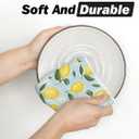 Artoid Mode Lemon Flower Summer Kitchen Towels Dish Towels, 18x26 Inch Seasonal Summer Decoration Hand Towels Set of 2