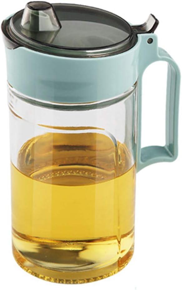 TENTA KITCHEN Olive Oil Vinegar Syrups Bottle Dispenser Cruet - 650ml(22Oz) Oil Bottle Glass With No Drip Plastic Bottle Spout And Protective Cap(Green 1PC)