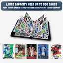 Hockey Card Binder, 9-Pocket Cards Holder,Trading Card Binder Fits 900 Cards With 50 Removable Double Sided Sleeves, Cards Album Case for Sports Game Trading Cards Display Storage Collection