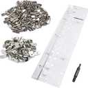 POWERTEC Shelf Pin Jig with 1/4" Self Pin Bit, 1/4" 100PCs L-Shaped Shelf Pegs, Woodworking Tools for Installing Shelf Pegs and Pins, Shelf Pin Drilling Jig for Making Shelves and Cabinet (71909)