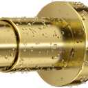 Shower Curtain Rod 36-84 Inches (3-7ft) Non Rust Adjustable Shower Rod Spring Tension Non Slip No Drilling Stainless Steel Shower Rods for Bathroom Window (Brushed Gold)