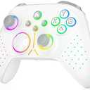 Dinosoo RGB Wireless Controller for Xbox Series X/S/Xbox One Android PC, Bluetooth Hall Effect Joysticks Dual Vibration Turbo Function 3.5mm Headphone Jack Macro Function