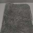 GORILLA GRIP Bath Rug Mat, Thick Soft Absorbent Chenille, Quick Dry Microfiber Mats, Rubber Backing Machine Washable Shower Floor Rugs, Bathmat Runner, Bathroom Home Decor Accessories, 24x17, Grey