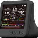 Professional Indoor Air Quality Monitor with 7X AQI Alarms,16 in 1 Portable Real-Time Detector for PM2.5 | PM10 | CO2 | TVOC | HCHO | Temp | Hum for Home Cars Plants Pets (Black)