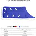 3 x XYJ 2pcs/set Safety Knife Covers Sleeves Knives Edge Guard,Universal Knife Sheath,Cleaver,Nakiri Knife Case Blade Guards Protector Blue Kitchen Knife Cover Sleeve (For 7'' Nakiri Knife)