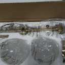 Vintage Bathroom Light Fixtures, 4 Light Gold Bathroom Vanity Light, Matte Antique Brass Finish with Crystal Glass Shade, Wall Sconces Lighting for Bedroom, Living Room, Hallway