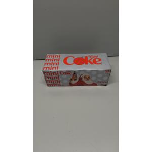 Diet Coke Soda Soft Drink Fridge Pack Mini Cans, 7.5 fl oz, 10 Pack, BBD: 01/26/2026