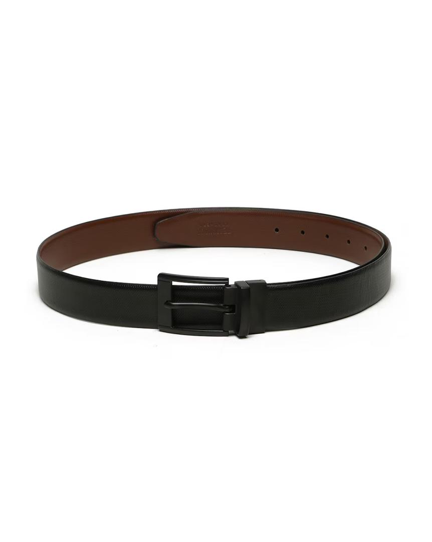 Men Black Reversible Belt  , 41"