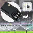 Upgraded PCM300 3-Station Irrigation Expansion Module, Compatible with Hunter Pro-C Controllers and HPC Controllers and Hunter PCM 300 Module, Plug-in Add-On for Lawn and Garden Sprinkler Systems