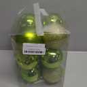 Emopeak 12Pcs Christmas Balls Ornaments for Xmas Christmas Tree - 4 Style Shatterproof Christmas Tree Decorations Hanging Ball for Holiday Wedding Party Decoration (Grass Green, 3.2"/8CM)