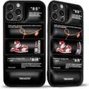 Cool Aesthetic Phone Case for iPhone 16 Case for Boys Men Drop-Resistant Lens Protection Red Basketball Sneaker Street Design Shockproof Designer Cases Compatible with iPhone 16 Case Black