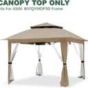 Gazebo Replacement Cover Compatible with SUNJOY 11x11 Pop Up Gazebo Frame,This Particular Replacement Cover Will Not Fit Any Other Models,(Khaki)