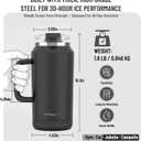 Hydraful 64 oz Tumbler with Handle and Straw - 100% Leak-Proof - Insulated Cup Reusable Stainless Steel Large Water Bottle Travel Mug for Gym, Hiking, and Camping - Gifts for Women Men Him Her