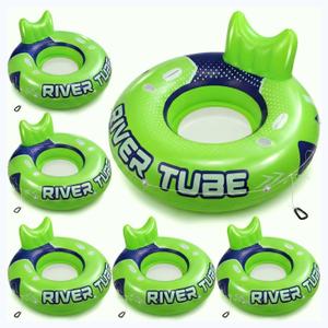 53" Adult Heavy Duty River Tube Float Holds 300lb, Green, 2 Pcs