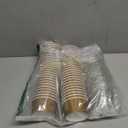 LemonRoad 49 Pack 5 oz Ice Cream Paper Cups with Lids and Spoons Disposable Dessert Cups Ice Cream Bowls Sundae Containers for Snack Yogurt Soup Birthday Party Supplies (Khaki)