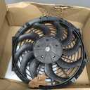 labwork 16" Electric Radiator Fan HIGH 3000+CFM Thermostat Wiring Switch Relay KIT Black