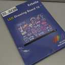 Exbelle 16“ LED Drawing Board for Kids 7 Colors Light Acrylic Dry Erase Lumiboard with Stand 2 Modes Led Note Board for Room/ Store/ Office Ideal Gift for Birthday Festival 7 Markers