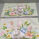 Bonhause Spring Easter Bunny Throw Pillow Covers Set Of 2