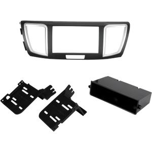 Scosche HA1717B Double DIN or Single DIN + Pocket Radio Install Dash Kit Compatible with Select 2013-2017 Honda Accord - Aftermarket Car Stereo Installation - Not Compatible with Factory Nav Vehicles