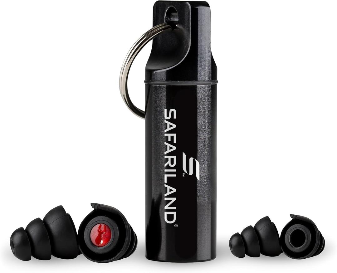 Safariland Pro Impulse Hearing Protection, In Ear Earplugs with Keychain Storage Case - Hearing Protection for Firing Range, Shooting and Hunting (2 pair (Pack of 1))