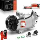 A-Premium AC Compressor with A/C Clutch Compatible with Chevrolet City Express 2.0L 2015-2018, Nissan NV200 2.0L 2013-2020, DKS17D Style