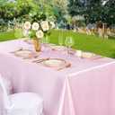Horbaunal 6 Pack Light Pink Satin Tablecloth 60 x 102 Inches Rectangle Satin Table Cover Bright Silk Table Cloth Smooth Table Decoration for Wedding Party Banquet