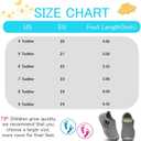 TUOTOM Toddler Tennis Shoes Boys Girls Lightweight Breathable Barefoot Shoes Wide Kids Slip On Sneakers Black 9 Toddler