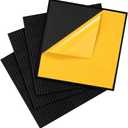 MIMAX Peel-and-Stick Baseplates - Self Adhesive Building Brick Plates - Compatible with All Major Brands - 4 Pack - 10 inch x 10 inch (Black)