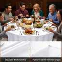 6-Pack White Round Tablecloths, 120 Inches, Stain-Resistant Polyester for 5-6 Ft Round Tables - Washable Table Covers for Weddings, Banquets, Birthday, Parties, Events