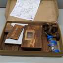 Squirrel Feeders for Outside Tree Wooden Squirrel Picnic Table Feeder for Corn Peanut Hanging Chipmunk House The Nut Bar with Squirrel Water Feeder