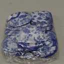Chunful 24 Pcs Wedding Blue Floral Foldable Flying Disc Fans Bulk Wedding Favors for Guests Round Handheld Compact Cooling Fans for Bridal Baby Shower Summer Party Favors, 8 Style