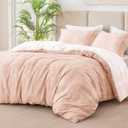 Love's cabin Dusty Rose Pink King Size Comforter Set - King Comforter Set, 3 Pieces Cute Floral Bedding Sets for All Seasons,1 Soft Reversible Botanical Flowers Comforter and 2 Pillow Shams (King (104"x90"), 06 - Dusty Rose)