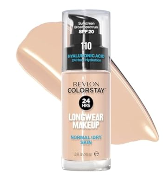 Revlon Liquid Foundation, ColorStay Face Makeup for Normal & Dry Skin, SPF 20, Longwear MediumFull Coverage with Natural Finish, 240 Medium Beige, 1 Fl Oz