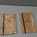 Jutom 2 Pcs Small Left Handed Notebooks 5 x 8 Inches Lefty Spiral Wire Bound Notebooks 100 Pages College Ruled Lefty Spiral Journal School Supplies Gifts, Hard Cover(Natural) (kraft color)