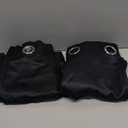 LEMOMO Blackout Curtains 52 x 84 inches Long Black Curtains Set of 2 Panels Thermal Insulated Room Darkening Curtains for Bedroom