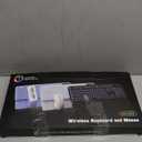 Wireless Keyboard and Mouse Backlit - Typewriter Keyboard with Magnetic Wrist Rest, Retro Round Keycaps, Light Up Letters, 2.4GHz Cordless Combo for Mac, Windows, PC, Laptop, Trueque [Upgraded] (Black)