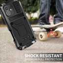 Lunivop for iPhone 16 Plus 6.7" Case Metal Heavy Duty Military Black