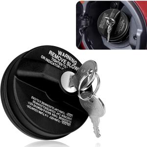 Locking Gas Cap lock, Locking Fuel Cap with Key for 4Runner, Chevy Silverado 1500 2500 3500, Nissan GMC Subaru Buick Gas Lock Fuel Tank Caps Cover Replacement with Key 77300-47020 10504