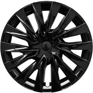 18 inch Wheel Covers for Tesla Model 3 2024-2025Full-Edge Coverage Hubcaps Compatible with Tesla Model 3 Highland -4 Covers per Package Rugged ABS MaterialBaked Enamel (Bright Black)